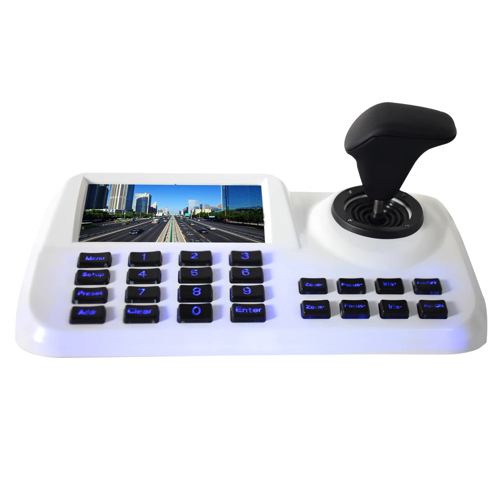 Новинка 5 дюймовый ЖК экран H.265 Onvif 3D CCTV IP PTZ джойстик контроллер клавиатура с HDMI USB