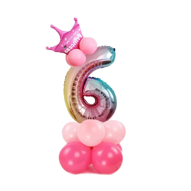 Воздушные шары с цифрами на день рождения, 32 дюйма, воздушные шары из фольги на день рождения, вечерние детские украшения, 13 шт., переливающиеся воздушные шары с цифрами - Цвет: Number Balloon 17