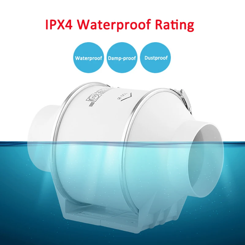  4/6/8 Inch Fan Silent Wall Extractor Exhaust Ventilation Fan Air Blower Window Ventilator Vent For  - 4000019951935