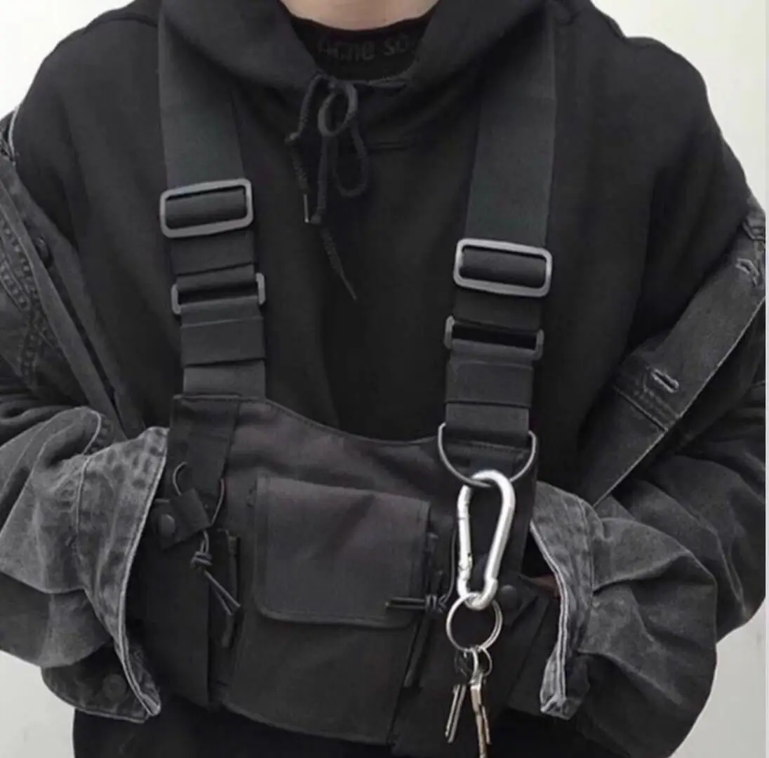 

2019 new tactical 1000D nylon multi-function chest bag adjustable military tactical vest walkie-talkie for Two Way Radio pockets