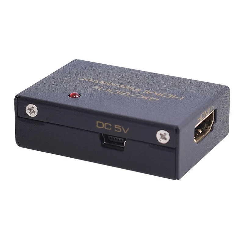 

Full HD 3D 4K*2K /60Hz HDMI 2.0 Repeater Amplifier HDMI Signal Extender Booster Adapter up to 15m for 1080P signal For HDTV DVD