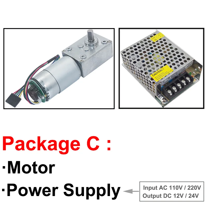 30 Вт DC червячный мотор-энкодер 24 в 12 В с высоким крутящим моментом, электрический двигатель постоянного тока 12-470 об./мин самоблокирующийся Регулируемый двигатель с обратной скоростью
