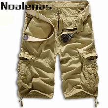 Карго шорты летние модные мужские военные хлопковые повседневные шорты Masculino размера плюс до колен камуфляжные мужские шорты без пояса