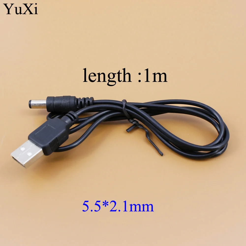 YuXi USB 2.0 to 5.5x2.1mm 5 Volt  DC Power Charger Plug Cable Connector for Laptop adapter 5.5 mm/2.1 mm