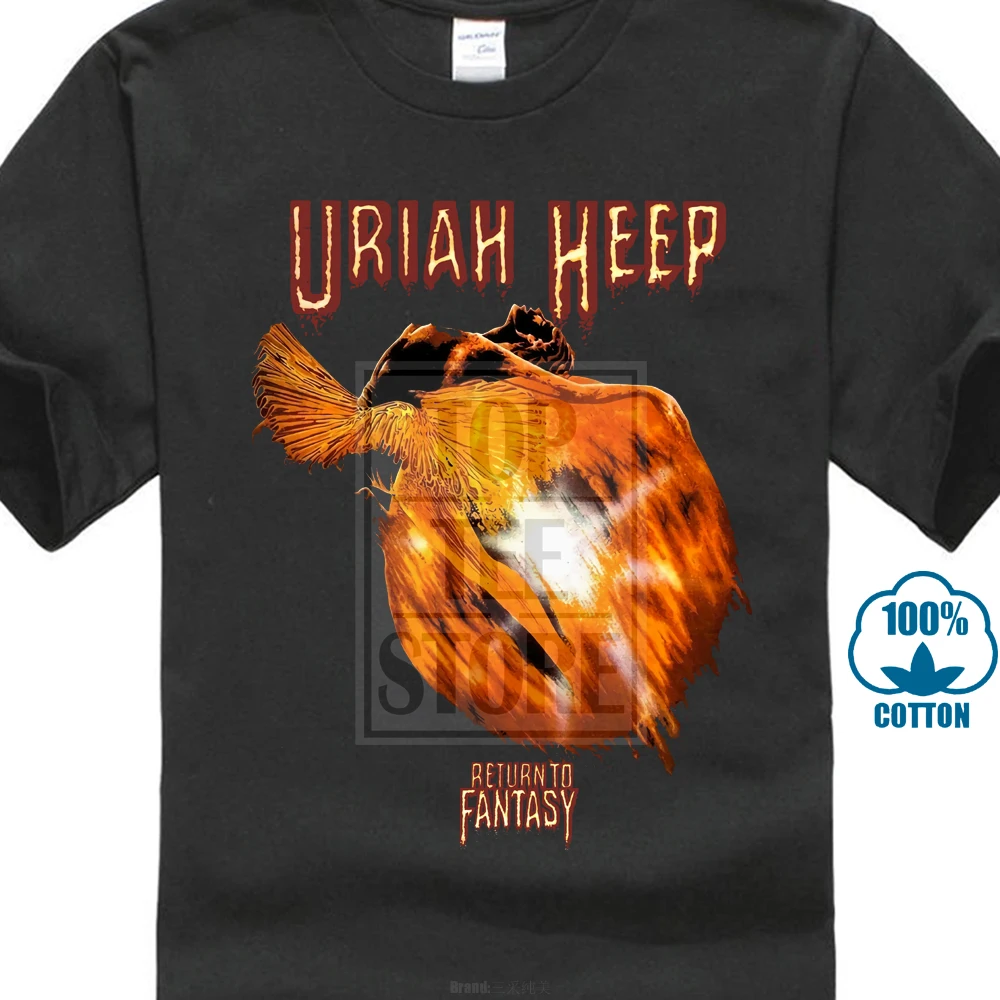 

Uriah Heep Return To Fantasy Black T Shirt Styx Nazareth Hard Rock Deep Purple