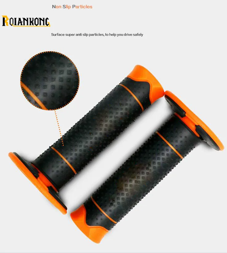

R QIANKONG 7/8" Motorcycle Hand Grips Rubber Hand Grips Handle For KTM EXC F DR DRZ RM RMX RMZ 85 125 250 400 450