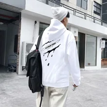 Men's hooded sweatshirt sportswear loose trend fashion Harajuku windbreaker color plaid 2019 summer hip hop casual hoodie