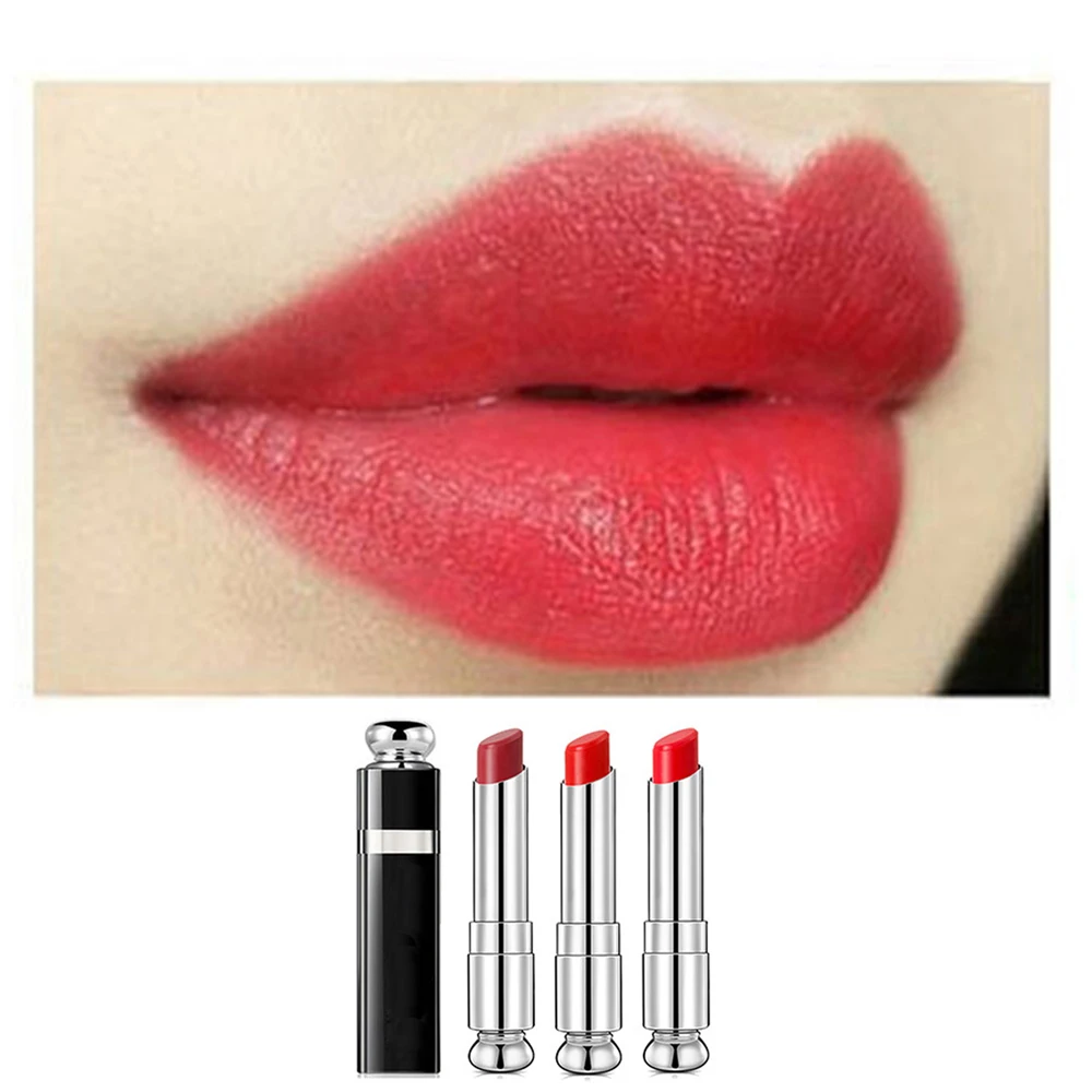 

1Pcs Brand Makeup Lipstick Matte Organizer Popular 3 Colors Long Lasting Waterproof Nude Lipstick Matte Lip Cosmetics