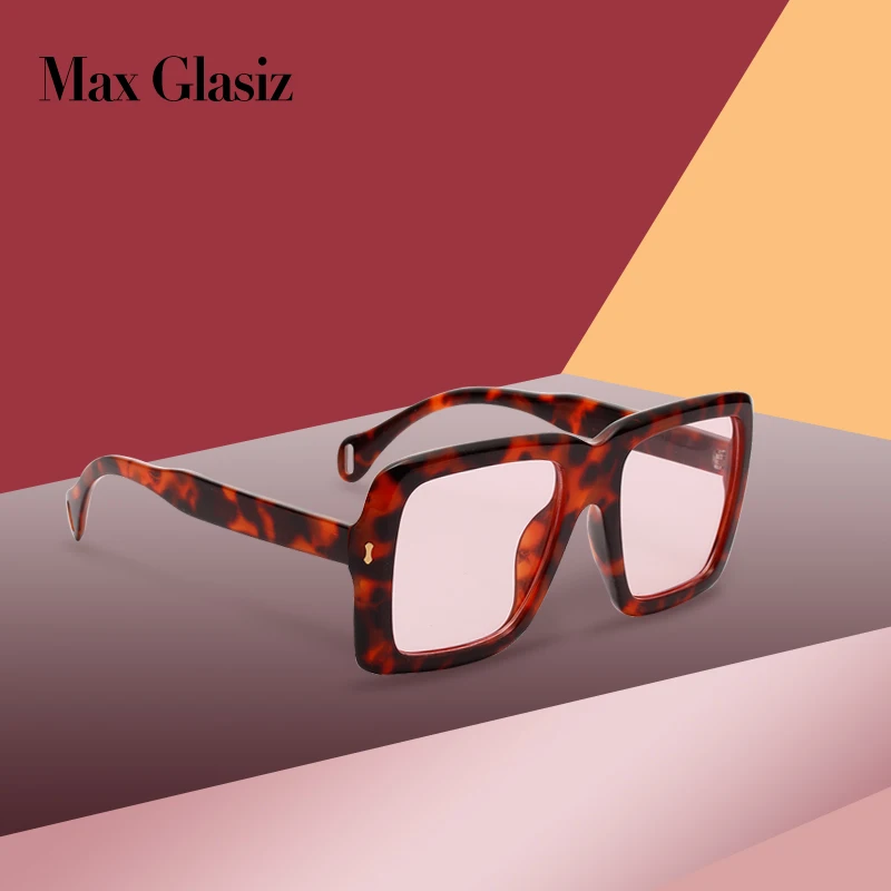 Max Glasiz негабаритные Квадратные Солнцезащитные очки для женщин Ретро Европейский