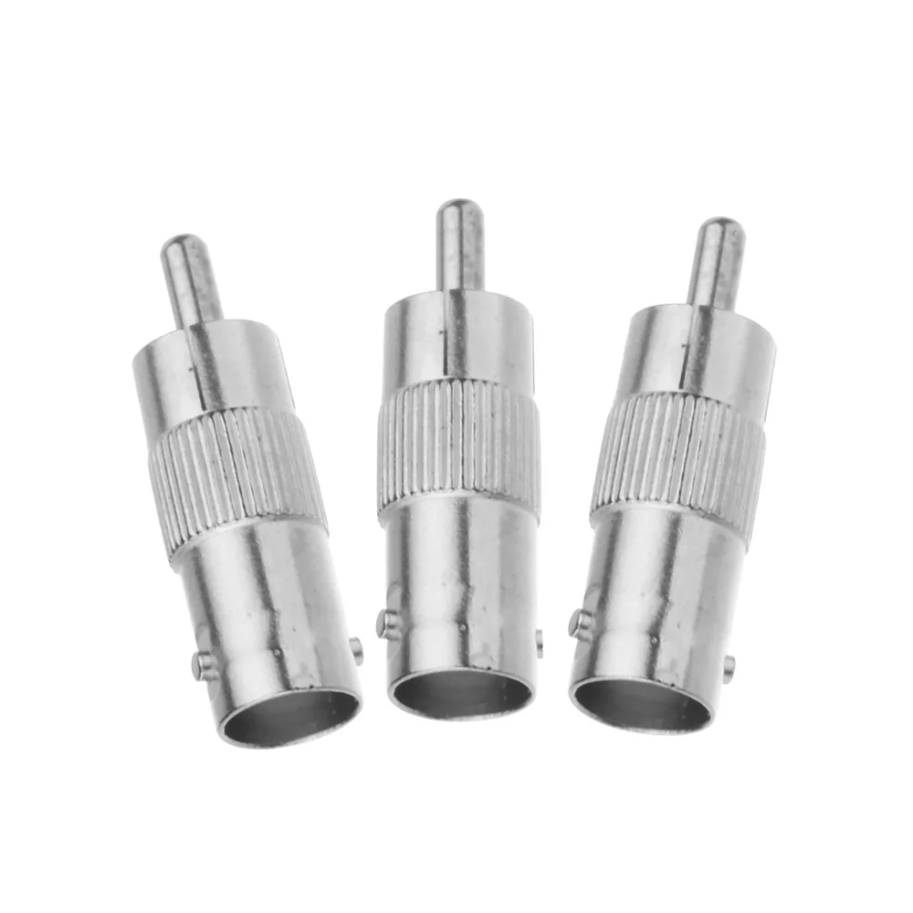 2 pcs BNC Female AV Plug to RCA Male Coax Adapter Connector For CCTV Camera