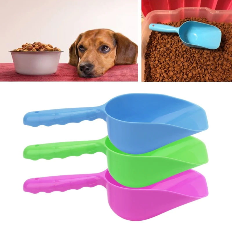 Пластиковая лопатка для еды, собак, щенков, кошек, кроликов, пластиковых домашних животных, пищевой совок, зоотоваров