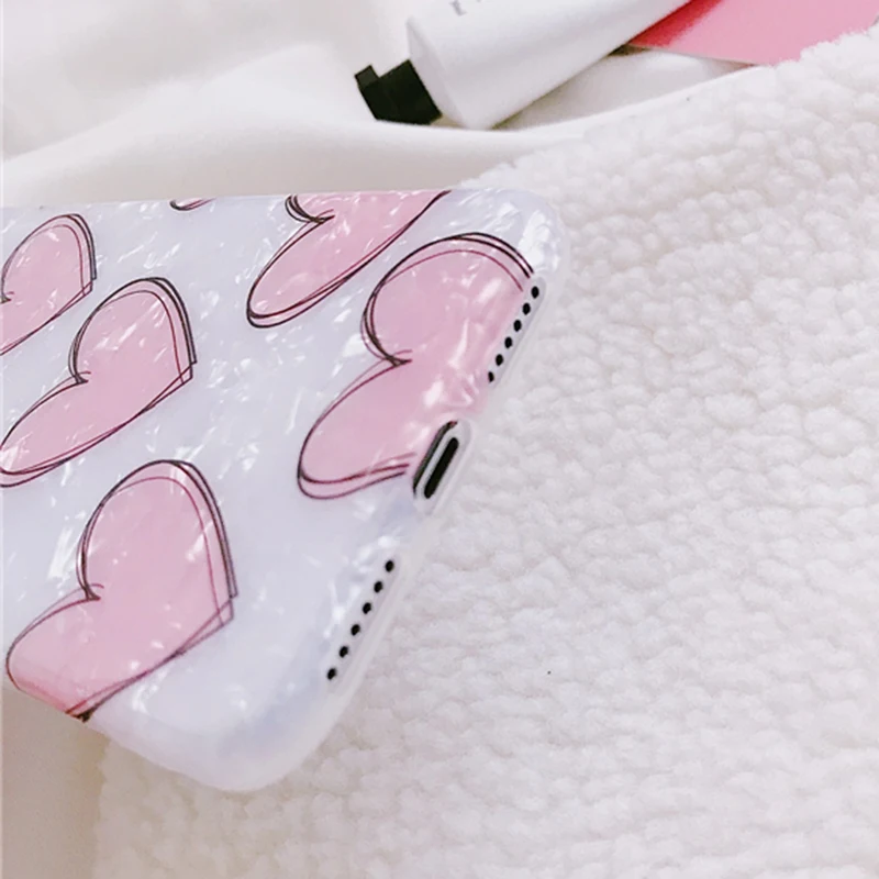 Милый чехол LOVECOM Love Heart для iPhone 12 Mini 11 XS Pro Max X XR 7 8 Plus мягкая задняя крышка IMD