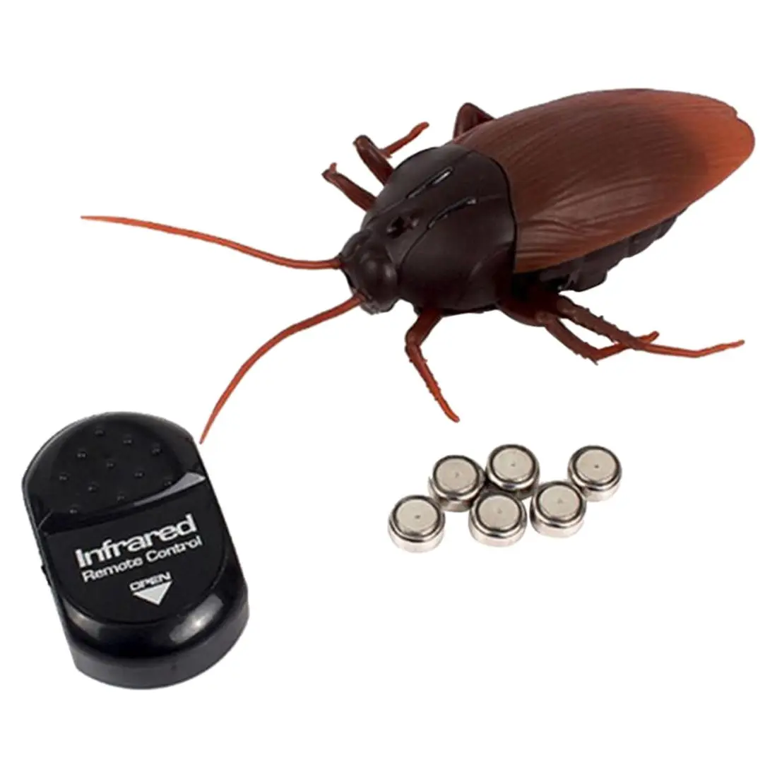ABWE Лучшая Топ инфракрасный пульт дистанционного управления макет поддельные муравьи/тараканы/пауки RC игрушки для детей, темно-коричневый - Цвет: Dark Brown