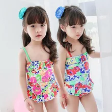 Новая детская Милая юбка розового цвета с цветами, зеленого, синего, оранжевого цветов маленький купальник принцессы тайский купальный костюм