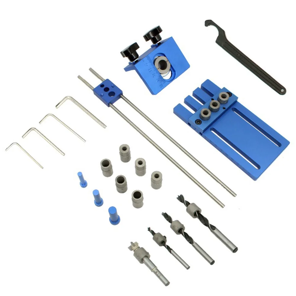 

3 in 1 Drilling locator drilling guide kit DIY Woodworking Tool Joinery High Precision Dowel Jigs Kit