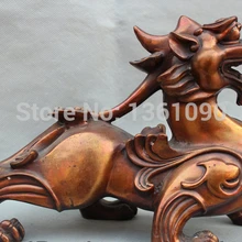 Xd 00403 1" Лаки Китайский Фэншуй Бронзовый Единорог Pixiu Зверь Статуя Рис