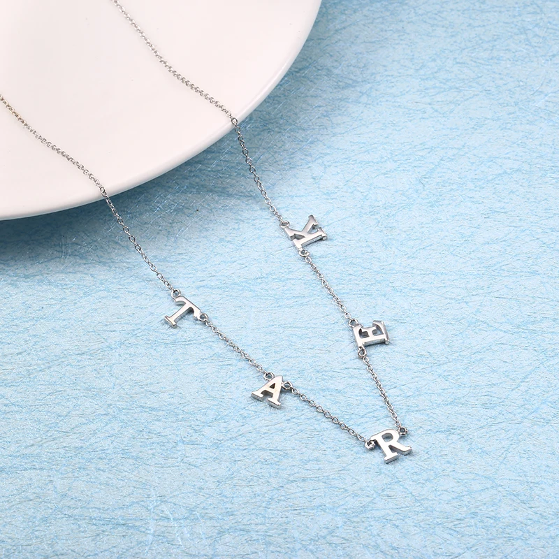 L11 Choker Personalized Name Necklace for Woman Necklaces & Pendants 925 Silver Customized Name Charms Necklace Birthday Gift (1)