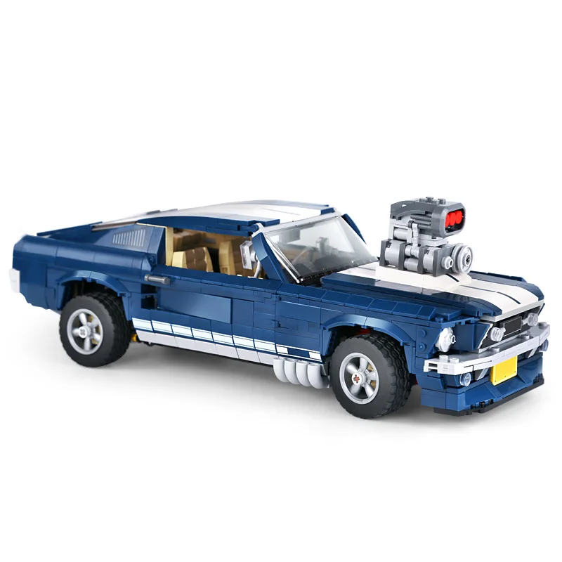 In stock 1684Pcs Creator Ford Mustang 1967 GT500 Model Building Block Bricks Toys Children