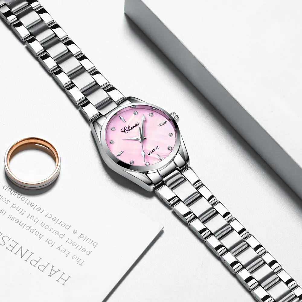 CHENXI Women Watches Rhinestone & Shell dial Clock Quartz Wristwatches Ladies Top Luxury Brand Fashion Watch montre femme CHENXI Women Watches Rhinestone & Shell dial Clock Quartz Wristwatches Ladies Top Luxury Brand Fashion Watch montre femme