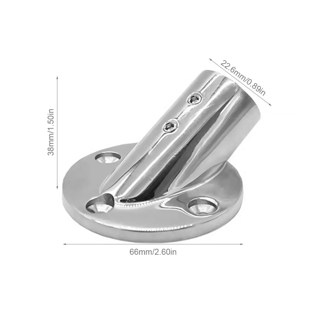 22 мм 30 градусов лодка палуба поручень фитинг круглое основание 316 нержавеющая сталь коррозионностойкая Встроенная палуба Труба база морской