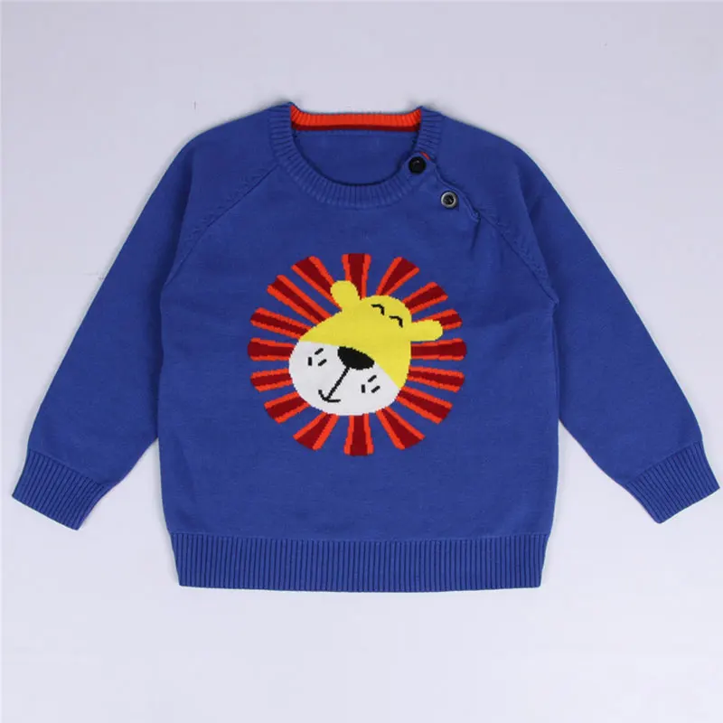 Cute Baby Boys Girls Lion Pullover Sweater High Quality Knitted Long