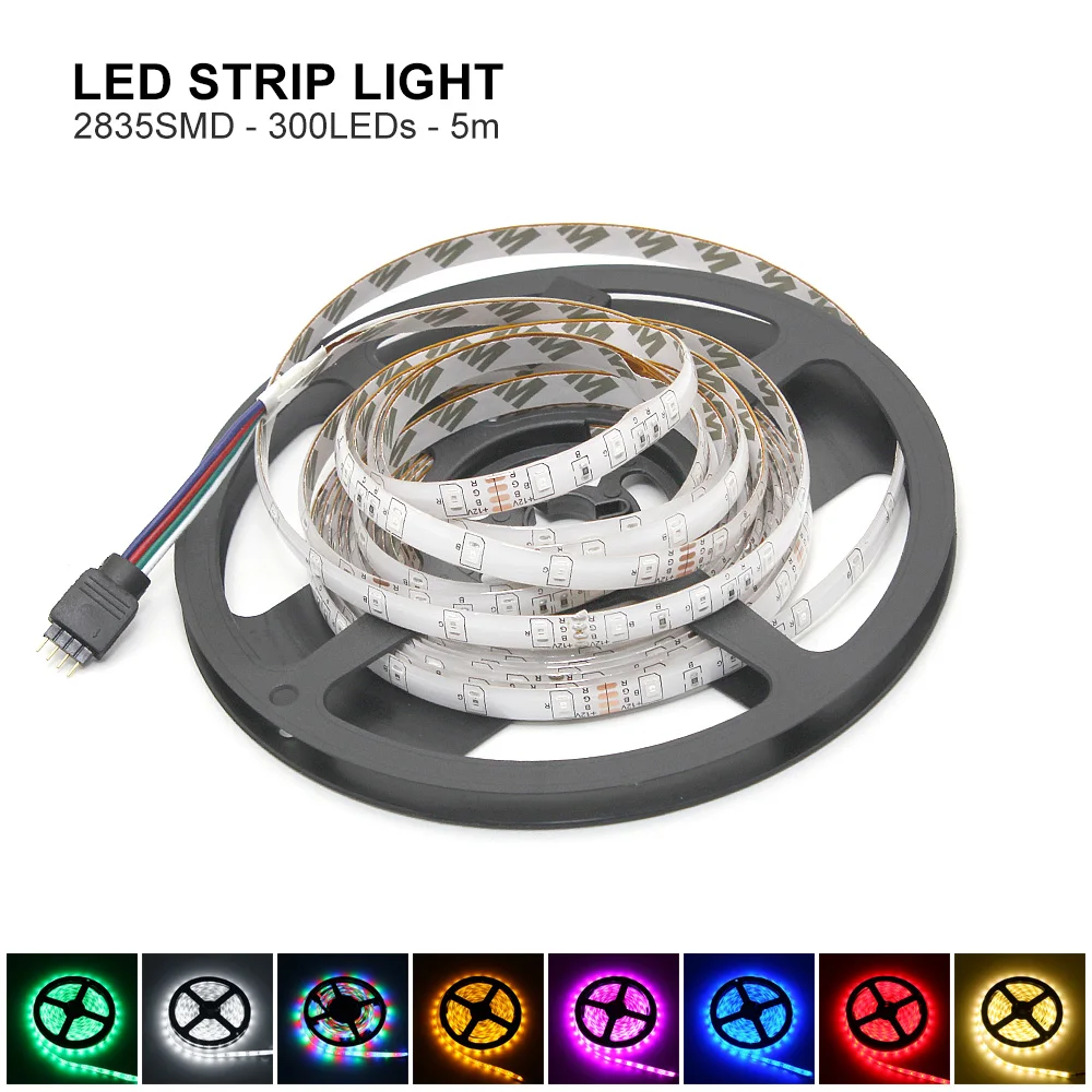 5M LED Strip Lights 300LEDs Waterproof 2835SMD 12V Led Lights for