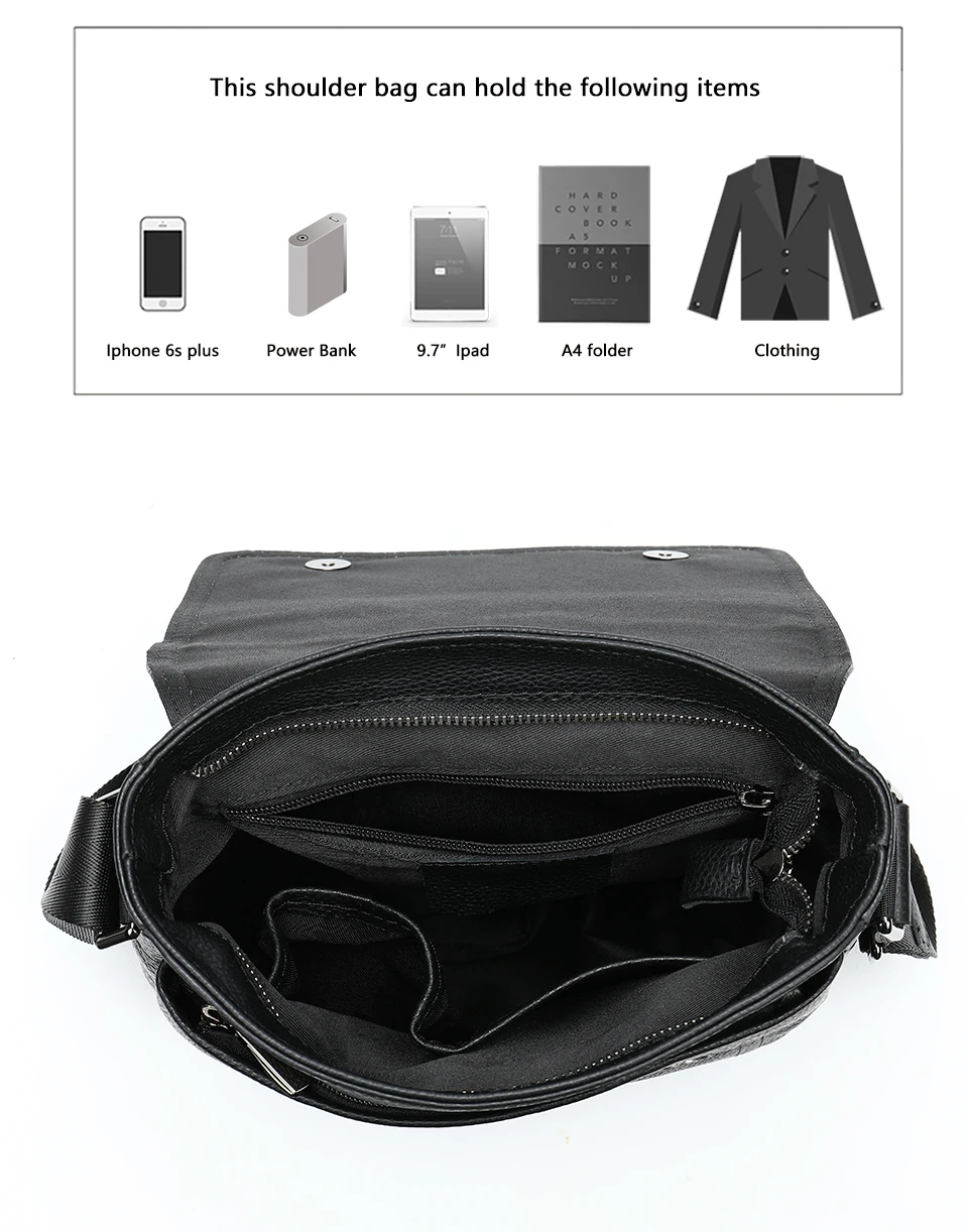 4 Famous Brand Leather Messenger Men's Shoulder Bag Male Casual Business Crossbody Tote Bags for Men Small Flap Handbag bolsas