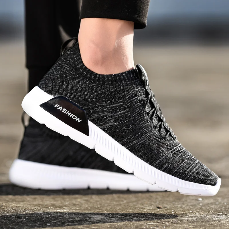 

2019 Summer New Men's Shoes Flying Woven Upper Md Sole Ultralight Casual Shoes Fashion Casual Wild Sneakers Running Shoes