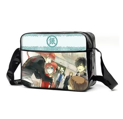 Высокое качество Gintama Косплэй ПУ sling bag студенты Посланник Сумки через плечо модные плечо Школьные ранцы бренд Для мужчин ранцы