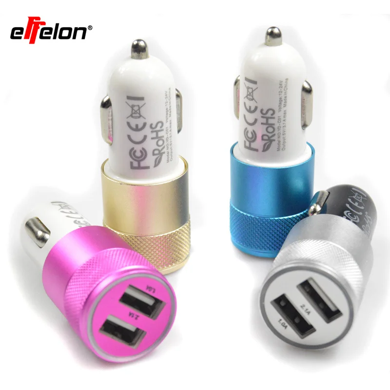 Effelon 2.1A Dual USB Port Car Charger Portable Charger Rapid Car