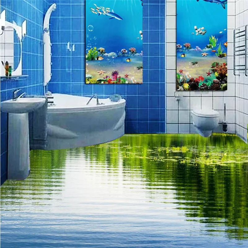 Télécharger gratuitement Images Plancher Personnalise 3d Papier Peint Clair Lac Nature Salle De actualisé salutations