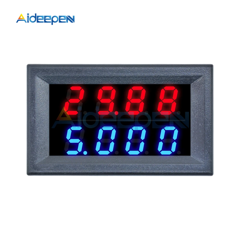 0 28 Inch Digital Dc Voltmeter Ammeter 4 Bit 5 Wires Dc 100v 10a Voltage Current Meter Current Monitor Red Blue Led Dual Display Buy At The Price Of 2 07 In Aliexpress Com Imall Com
