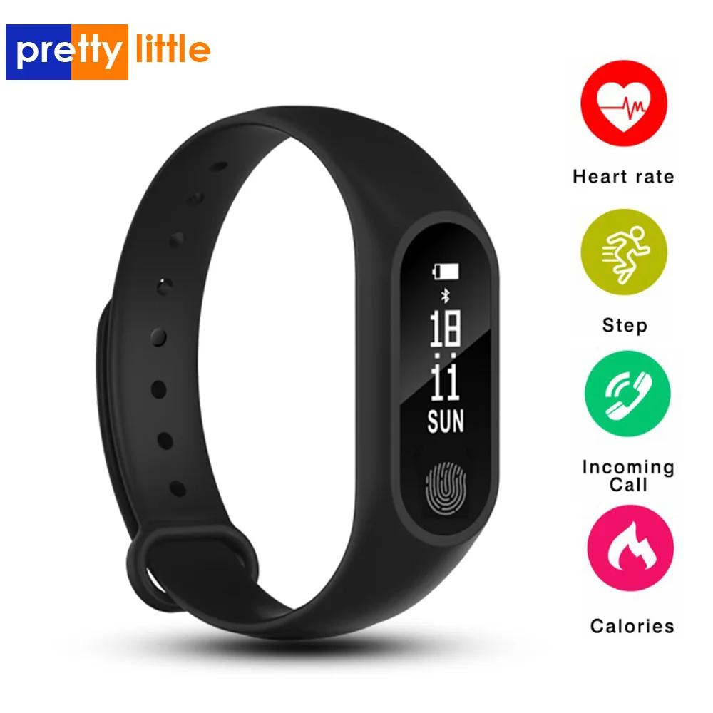 

M2 Smart Watch Waterproof Wristband Heart Rate Monitor Fitness Tracker Bluetooth Smart Bracelet for Android iOS Phone Sport Band