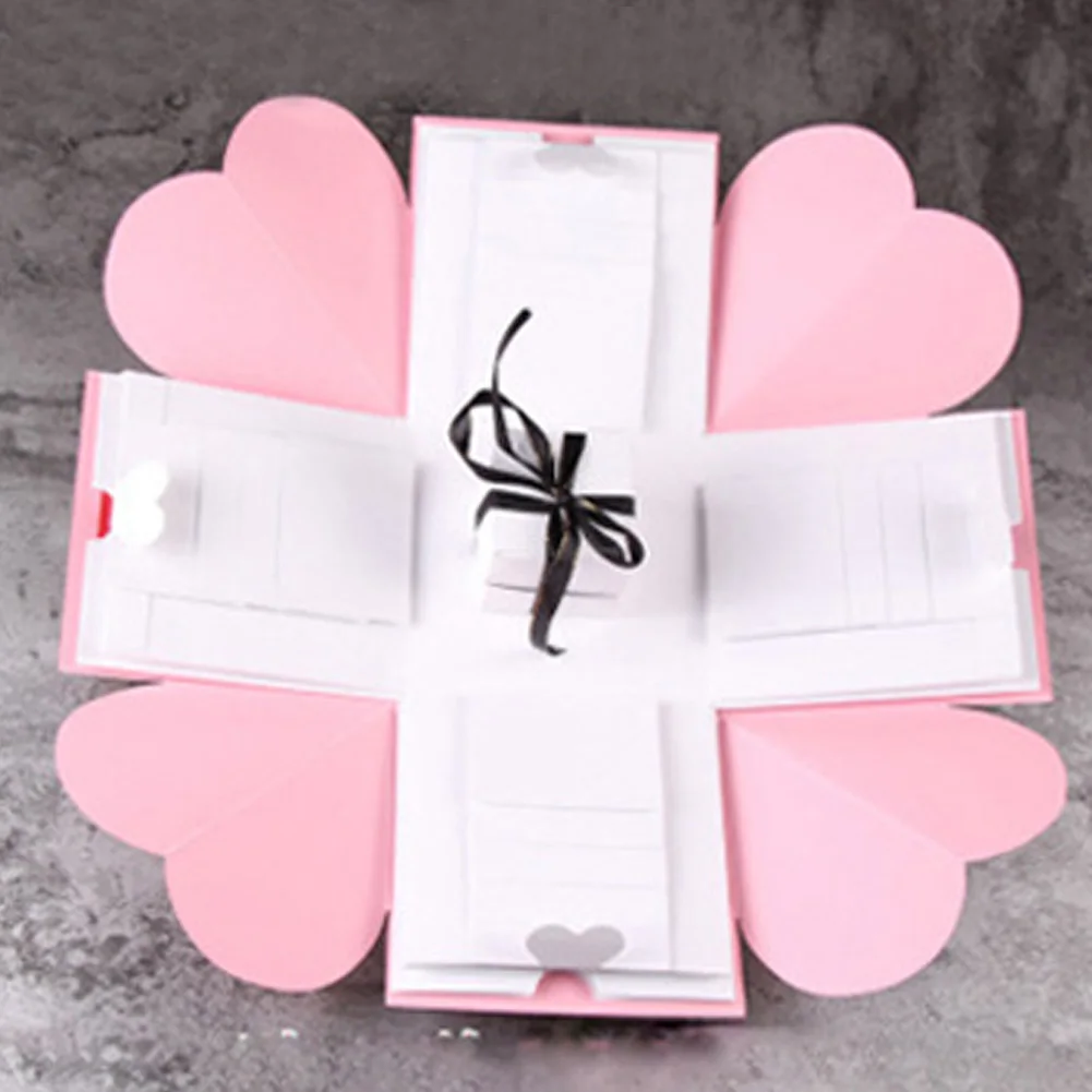 Explosion Box DIY Surprise Love Scrapbook Photo Album Anniversary Gift Birthday | Дом и сад
