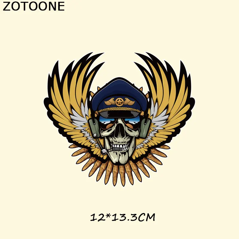 ZOTOONE череп мотоцикл аппликация новый дизайн Diy аксессуары значки моющиеся одежда