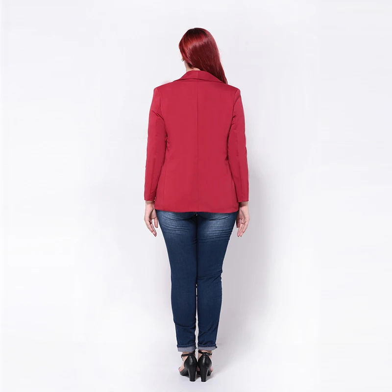 Kissmilk Plus Size New Fashion Women Turtle Neck Pocket Slim Big Size Casual Small Suit Coat 3XL 4XL 5XL 6XL