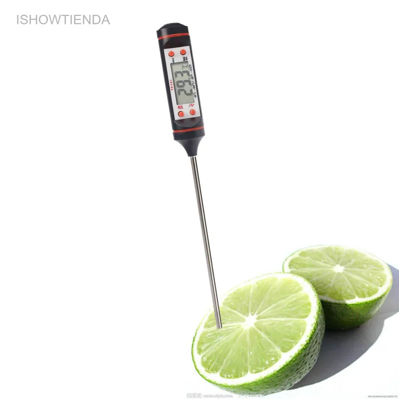 

ISHOWTIENDA Kitchen Digital Thermometer Meat Food Selectable Sensor Thermometer Kitchen Cooking Food Probe BBQ Cooking Indicator
