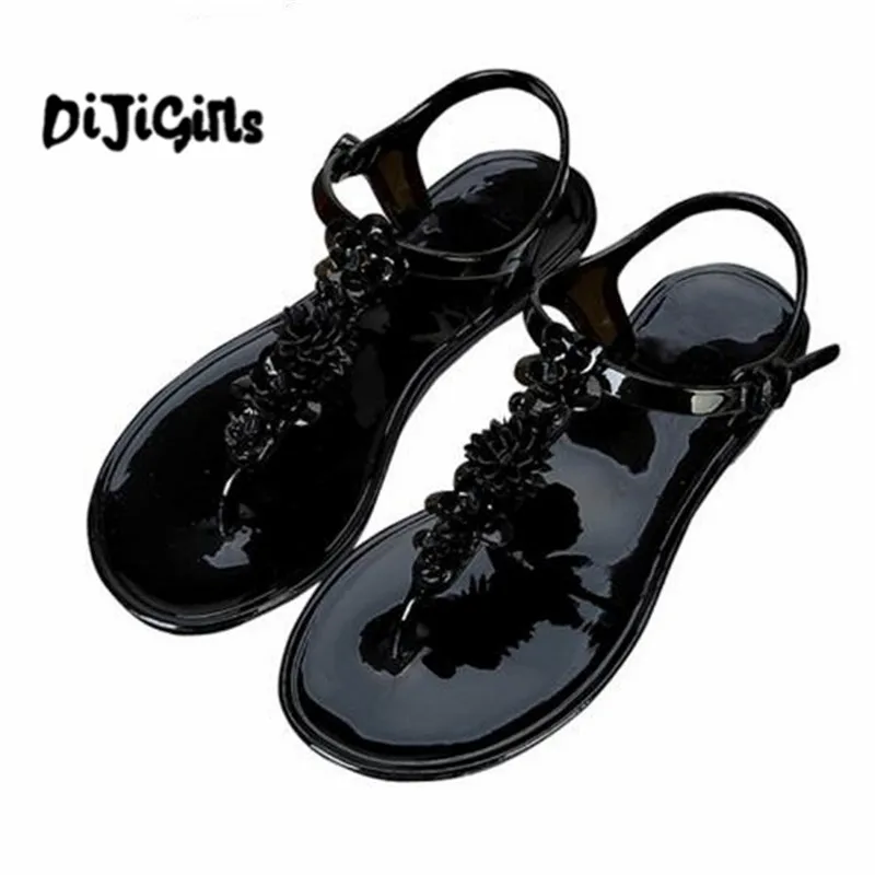 

Women Sandals Flip flops For Female Buckle Strap Jelly Shoes Flower Beach Woman Flat Sandal 2018 Fashion Ladies Footwear