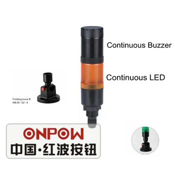 

ONPOW 24V Red/ Green/ Yellow continuous LED light with Continuous buzzer Signal Tower Light (HBJD-40DZ/1/Y/24V/E)