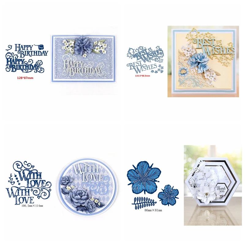 

Laminated Word Sentiment Metal Cutting Dies Stencils for DIY Scrapbooking Paper Cards Crafts Making Decorative New 2019 Dies