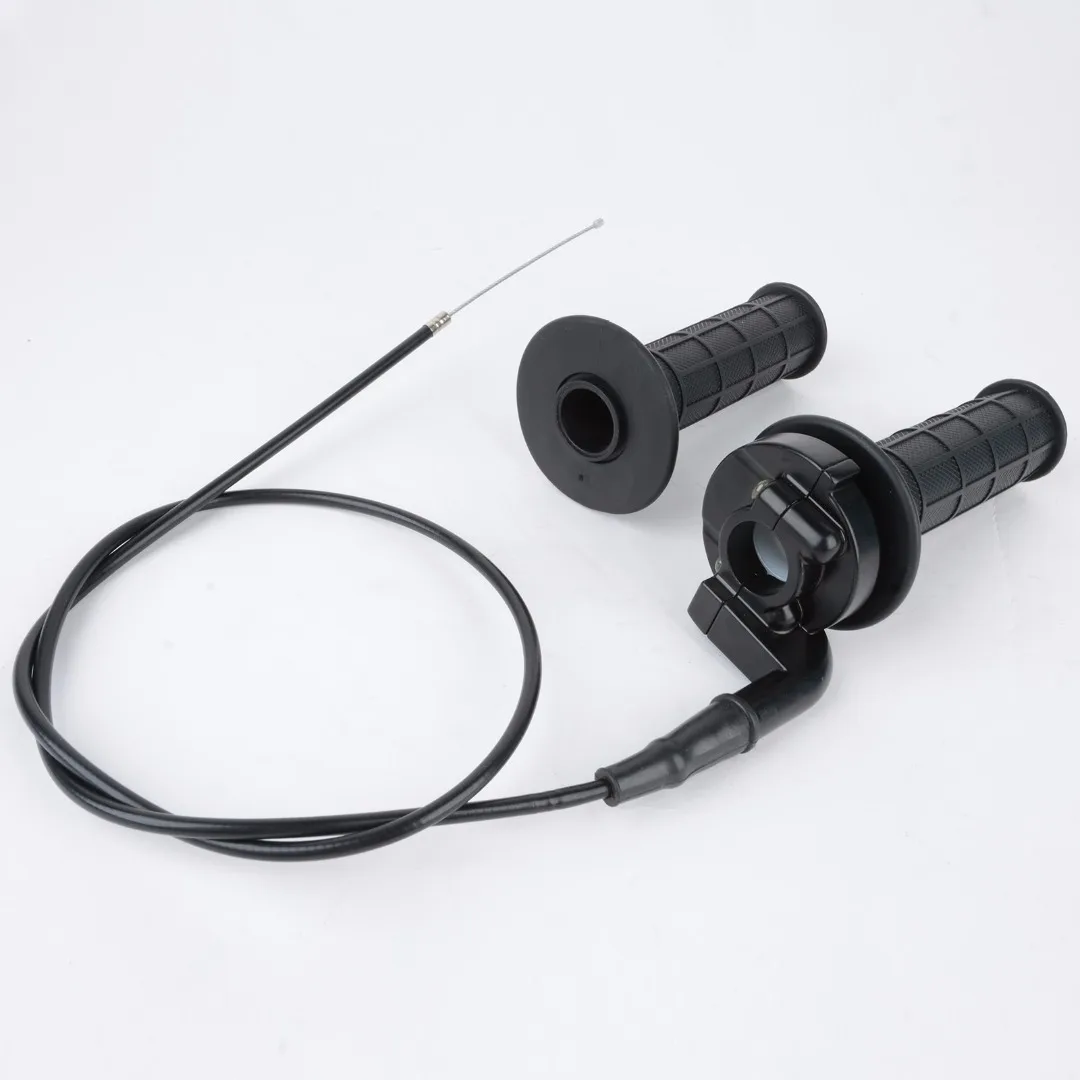 1Pair Motorcycle Twist Throttle Hand Grip With Cable For 22mm Handlebars For ATV Quad Pit Dirt Bike 90 110 125CC