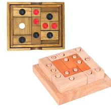 Классический набор деревянных головоломок слайд Escape лабиринт и Геометрическая доска укладчик Сортировка IQ головоломка игрушки для детей и взрослых