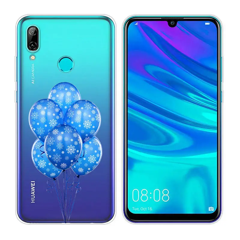 Fundas for Huawei P Smart 2019 Transparent Back Phone Case FOR P Smart 2019 6.21 inch Soft TPU Painted PSmart 2019 Cases Shell  (27)