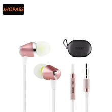 Stereo Baixo Ruído Isolando Fones De Ouvido com Microfone e Controlador/fone de ouvido em ouvido