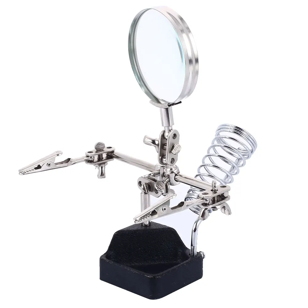 1084 Metal Desk Lamp Clamp Welding Magnifier Lens Auxiliary Clip Durable Hand Desktop Repair Magnifying Tools 1084 Metal Desk Lamp Clamp Welding Magnifier Lens Auxiliary Clip Durable Hand Desktop Repair Magnifying Tools