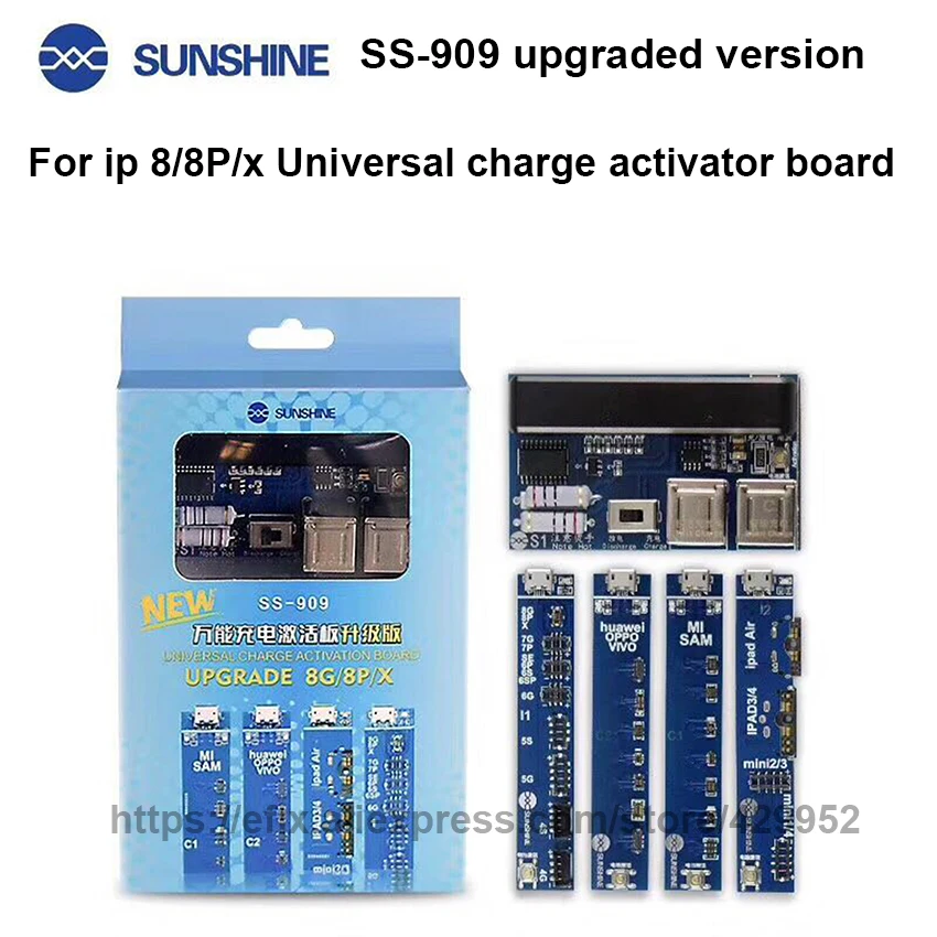 

SS-909 Universal Mobile Phone Charging Activation Board For iPhone XS/XR/8/8P/7/6 Battery Cable Test for Samsung iPad Android