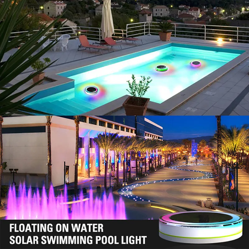 

RGB LED Underwater Light Solar Powered Pond Light Outdoor Swimming Pool Floating Party Decorative Light With Remote Control