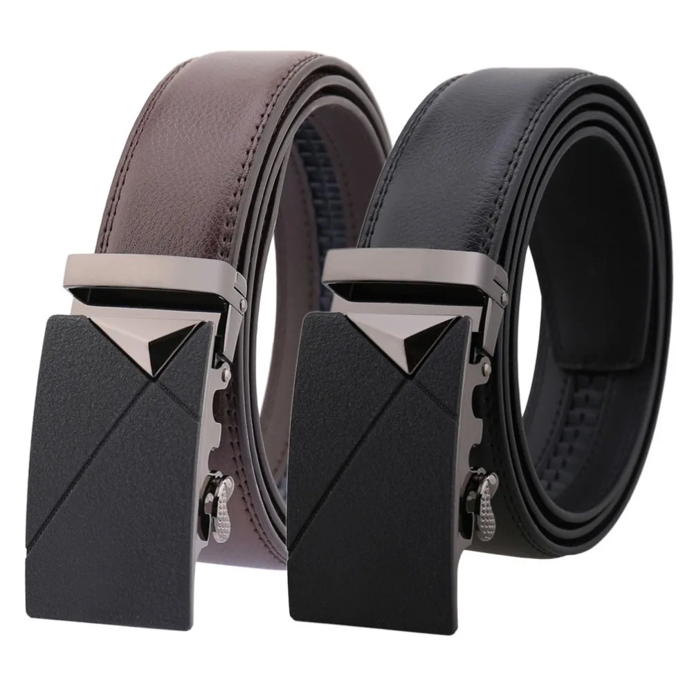 

Musenge Leather Automatic Buckle Men Belt for Jeans Male Belt Black Formal Formal Waist Belts Luxury cinturones para hombre Riem