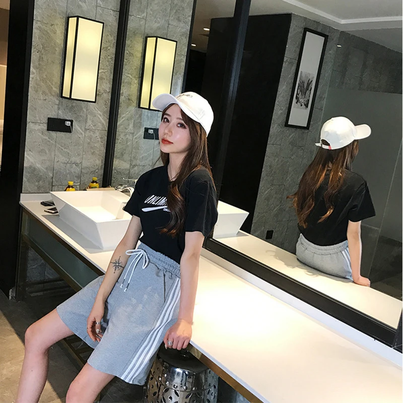 

Women shorts Leisure sport summer shorts 2019 spodenki damskie Polyester High waist elastic belt vogue shorts New arrive fashion