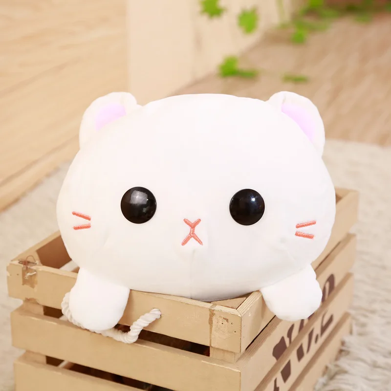 

Lovely Kitty Plush Toys Soft Stuffed Baby Pillow Dolls Newborn Cartoon Sleeping Pillow Cat Back Cushion Animal Peluches Gifts